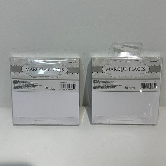 100 Place cards, 4x4" (fold in half for 2x4") - White - Picture 2 of 2